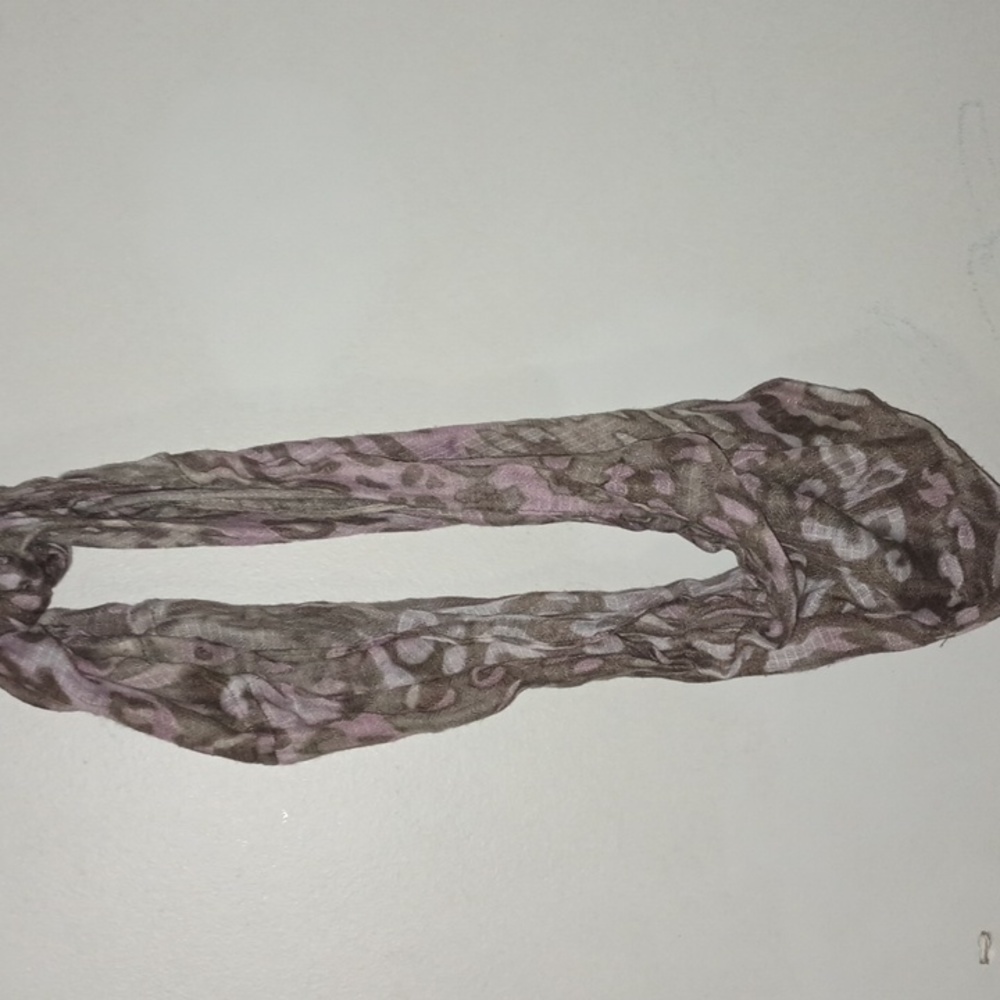 Leopard beige printed scarf opened end just knotted it to hang